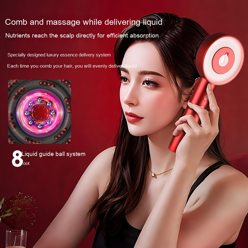 Red and Blue Light Therapy Comb Scalp Massager