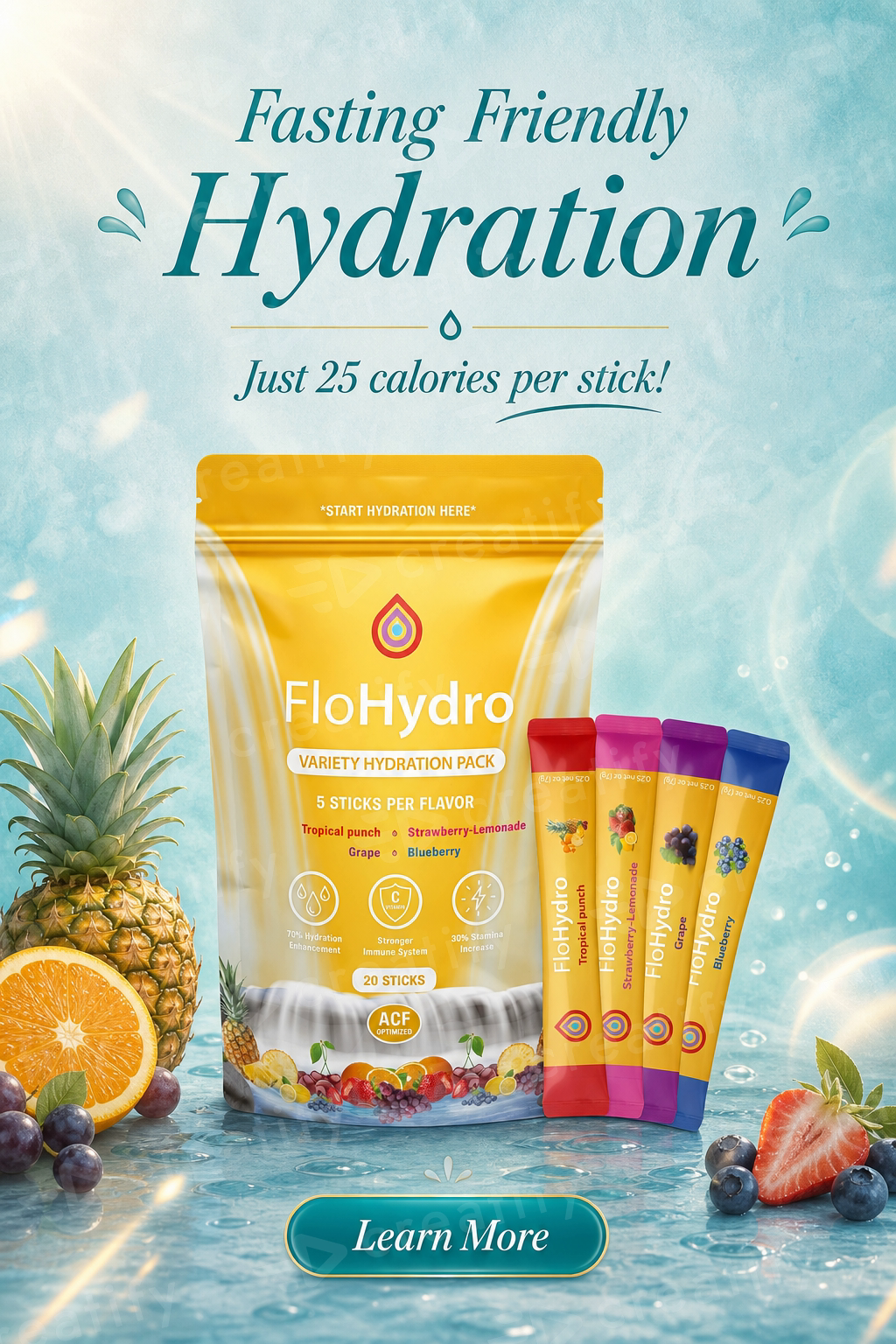 Electrolyte Powder Low Sugar Packets