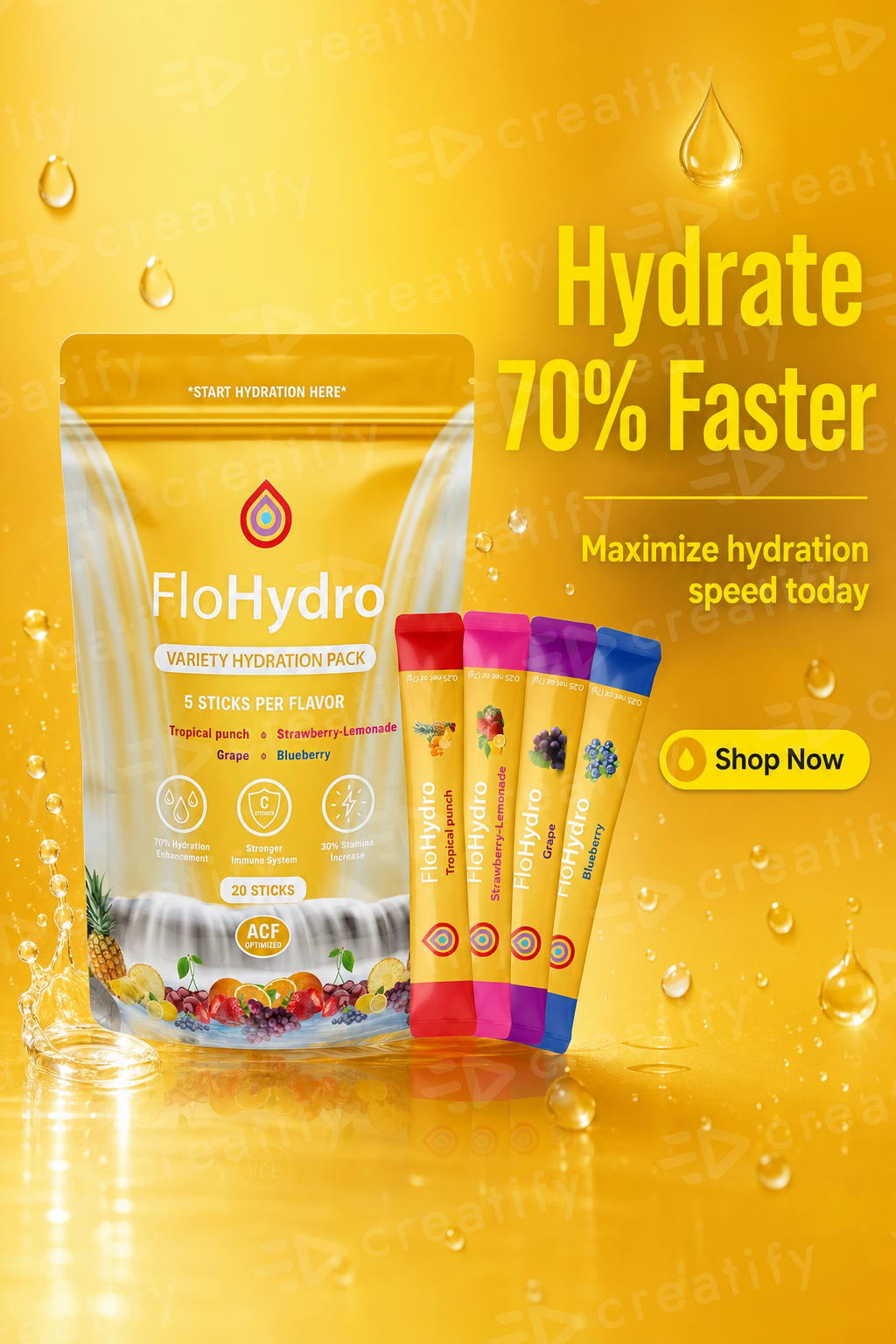 Electrolyte Powder Low Sugar Packets