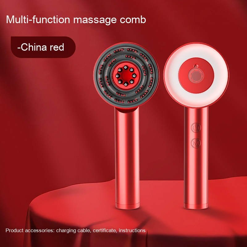 Red and Blue Light Therapy Comb Scalp Massager